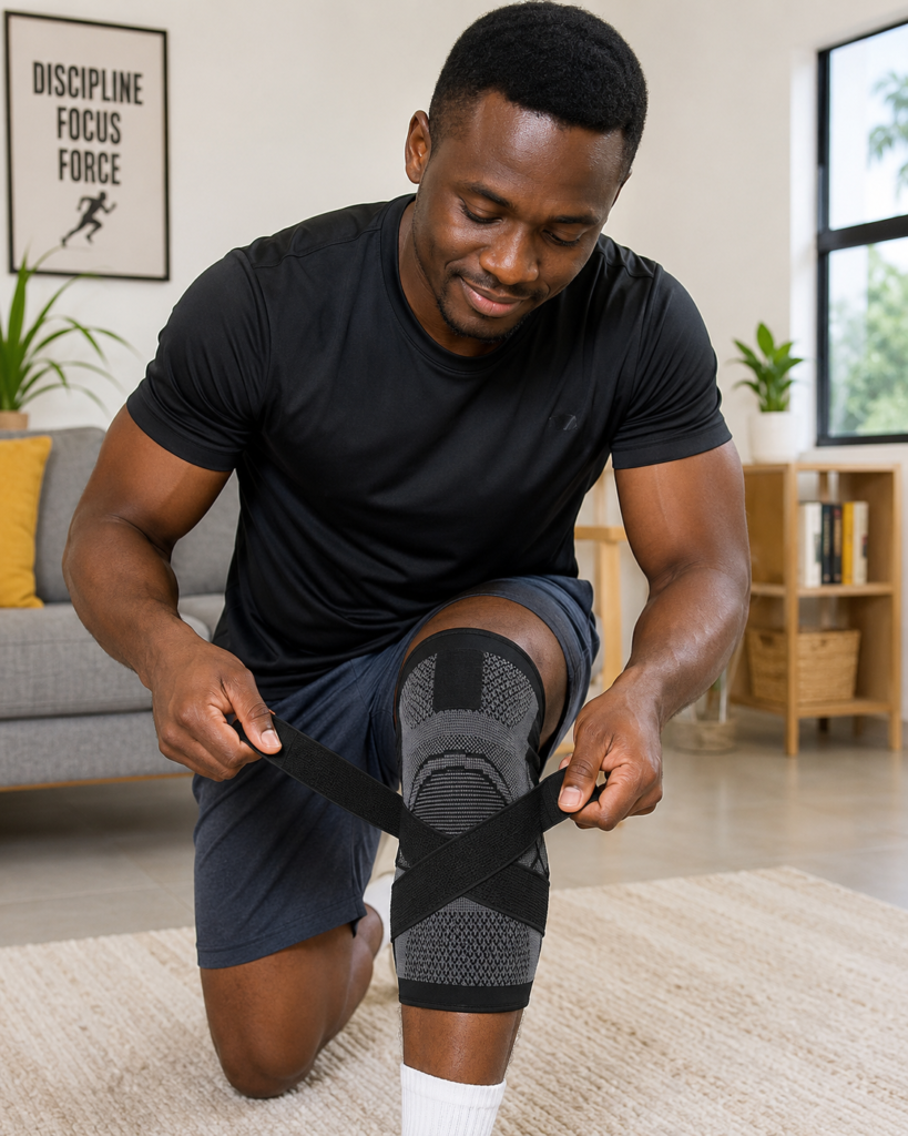 Genouillère de compression élastique